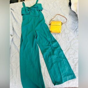 Lilly Pulitzer Turquoise Wide-Leg Jumpsuit